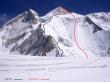 gasherbrum 2 linee della salita e discesa con gli sci